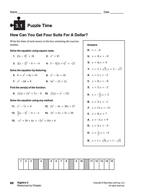 3 1 Puzzle Time Wsd