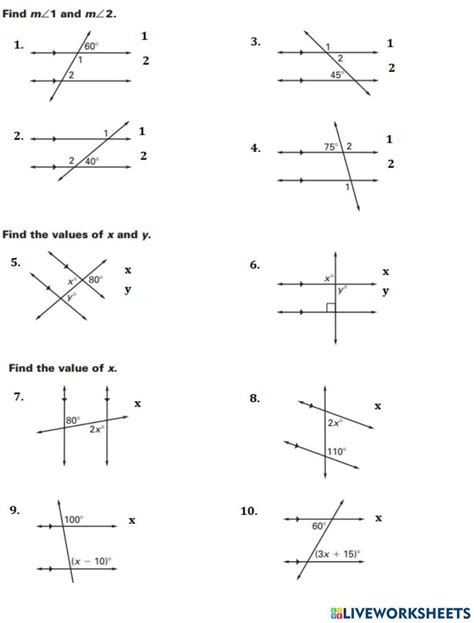 3 2 Parallel Lines And Transversals Worksheet Answers kidsworksheetfun