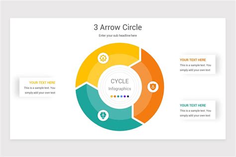 3 Arrow Circle Diagrams PowerPoint Template Nulivo Market