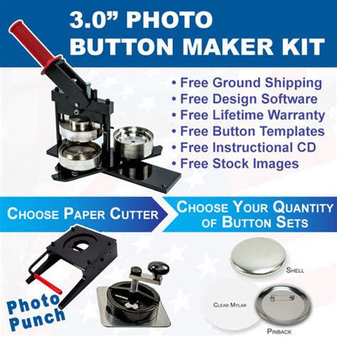 3 Button Maker Kit