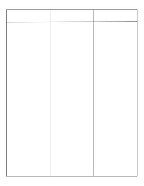 3 Column Chart Template Latter Example Template