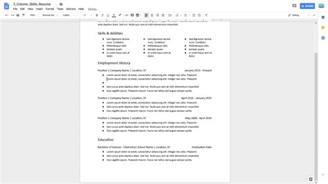 3 Column Skills Based Resume Template Video Tutorial YouTube