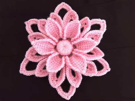 3 D Flower Video Tutorial Crochet Ideas