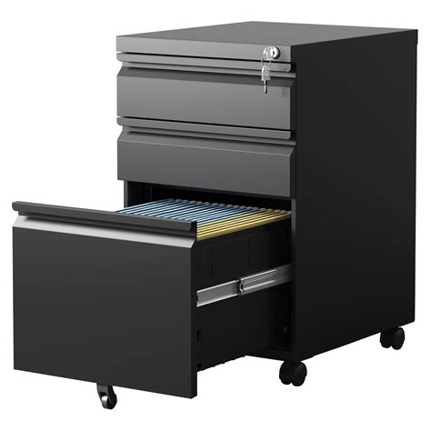 3 Drawer Filing Modern Mobile File Metal Lateral File