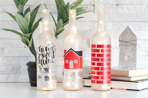 3 Faux Bottle Painting Ideas with Cricut – Sustain My Craft Habit