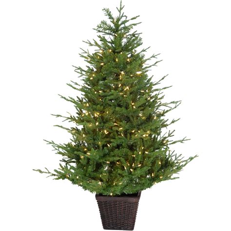 Goplus 4ft Pre-Lit Spiral Christmas Tree for Entrances, Artificial Xmas  Tree with 150 LED Lights, 364 PVC Branch Tips, Retro Urn Base, Potted Faux