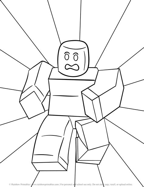 3 Free Roblox Character Inspired Coloring Pages for Kids Rainbow