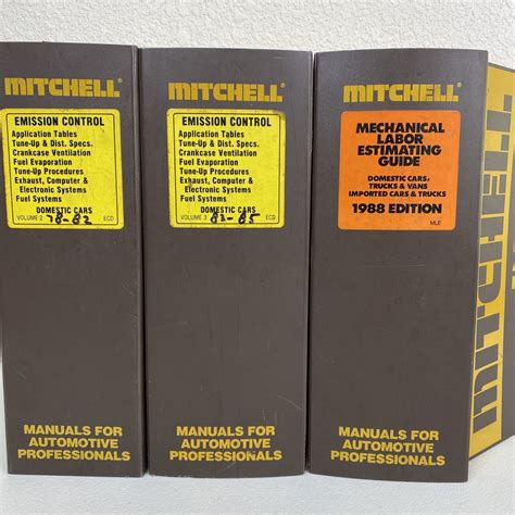 3 Mitchell Car Repair Manuals Years 78-88 Domestic Emission …