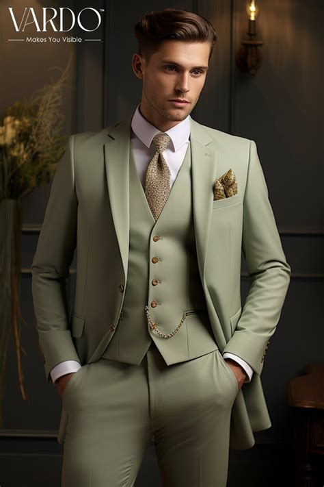 3 Piece Green Suit - Etsy