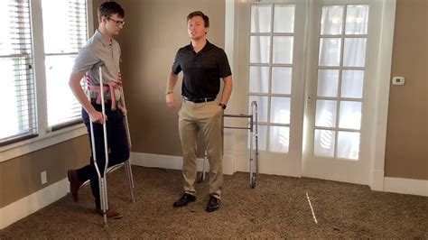 3 Point and 3 Point Modified Gait Pattern with Bilateral Crutches YouTube