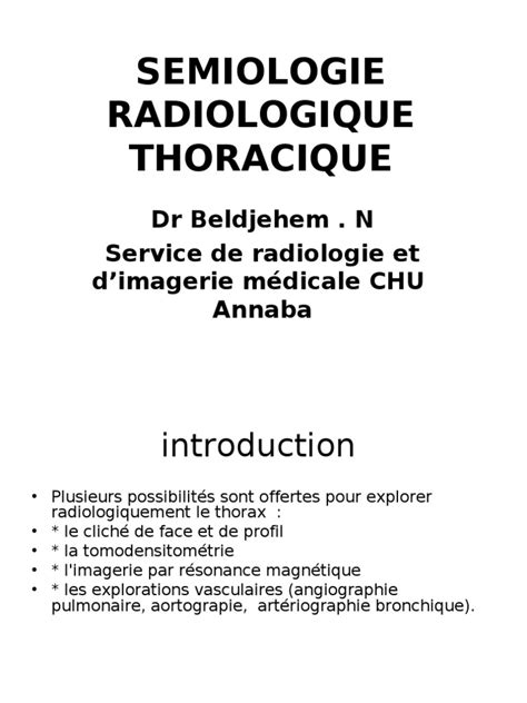 3 Sémiologie Thoracique PDF Thorax Poumon - Scribd