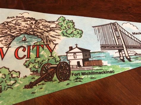 3 Vintage Mackinac City Michigan Pennant Cypress Gardens FL …