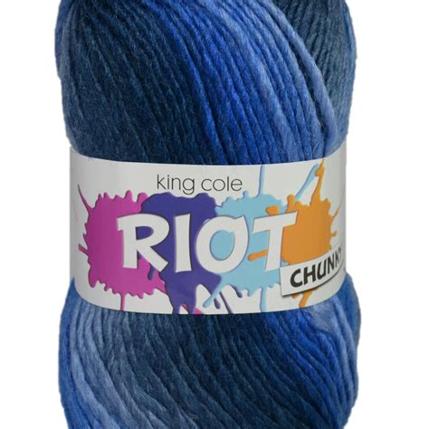 3 X King Cole Riot Chunky Multi Coloured Knitting Yarn - eBay