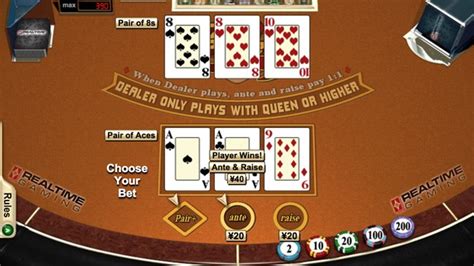 3 card poker 6 card bonus online