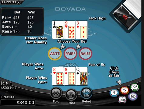 3 card poker casino odds soih