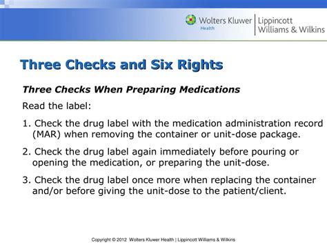 3 Checks For Medication Administration