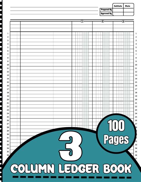 3 Column Ledger Columnar Pad Accounting Ledger Pad Financial Ledger Book Cute Unicorns Cover 85 X 11 100 Pages Volume 86 3 Column Ledgers