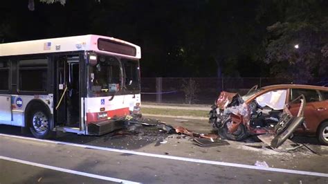 3 critically injured after driver crashes into CTA bus shelter