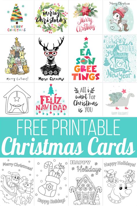 3 Cute Free Printable Holiday Cards To Colour Colour In Christmas Cards - Colour In Christmas Cards