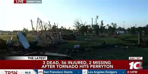 3 dead, 56 injured, 2 missing after tornado hits Perryton Thursday afternoon