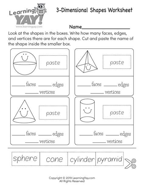3 Dimensional Shapes Worksheet For 1st Grade Free Shape Attributes Worksheet - Shape Attributes Worksheet