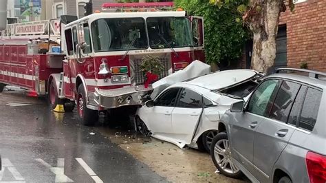 3 firefighters injured after SFFD vehicles were involved in crash