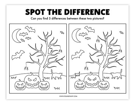 3 Halloween Spot The Difference Printables Mrs Merry Spot The Difference Printable For Adults - Spot The Difference Printable For Adults