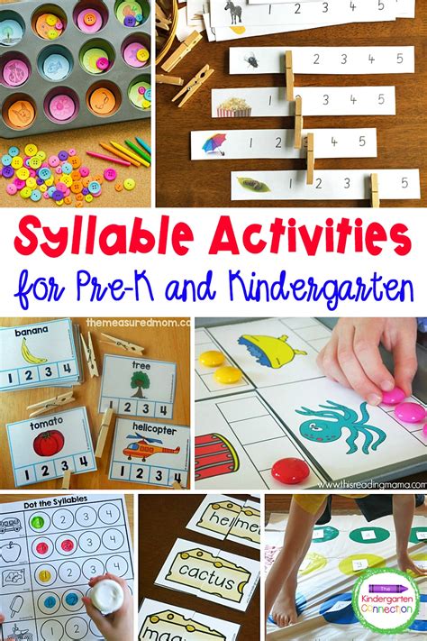 3 Hands On Syllable Activity Ideas Sweet For Kindergarten Syllable Worksheet Pictures - Kindergarten Syllable Worksheet Pictures