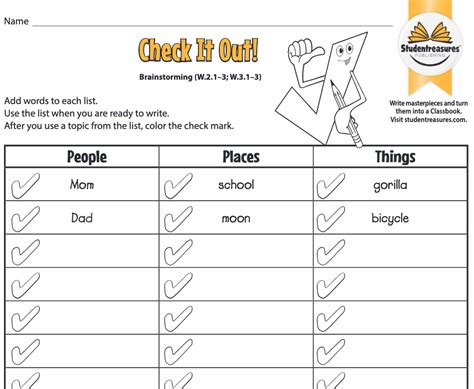 3 Helpful Brainstorming Worksheets Studentreasures Blog Brainstorm Worksheet Grade 3 - Brainstorm Worksheet Grade 3