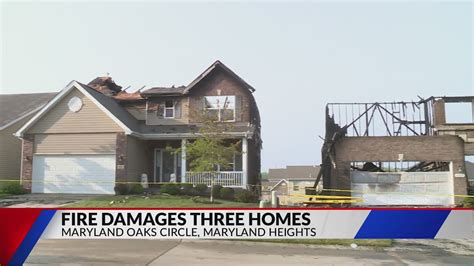 3 homes heavily damaged in Maryland Heights fire