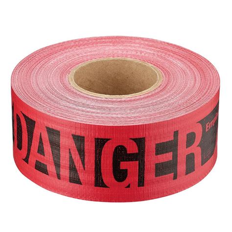 3 in. x 500 ft. Reinforced Danger Tape in Red - The …