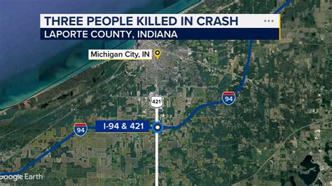 3 killed in fiery crash near Michigan City after driver hits disabled car