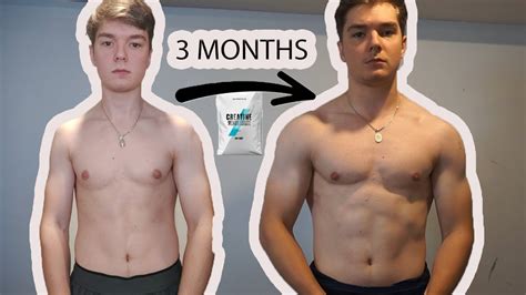 3 month creatine transformation. Thanks for watching. Ive been on creatine monohydrate for the last 6 months and here are the results. The side affects have only been great and creatine mono... 