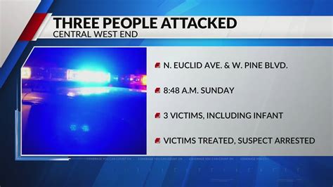 3 people attacked in Central West End Sunday