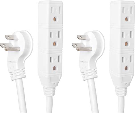 3 prong flat plug.  Buy Iron Forge Cable 3 ft Flat Plug White Extension...