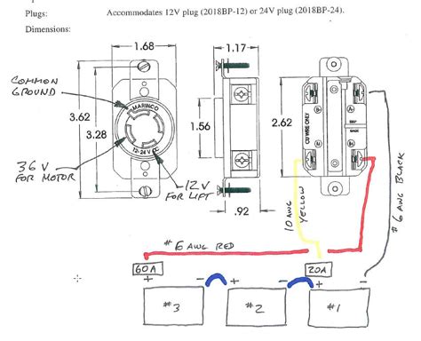 3 prong trolling motor plug wiring diagram. The male and female plug quoted is a three prong (the big Marinco 3 prong), but has connections where the wire hooks on, pigtails and you only use two of the connections. On a straight 12 or 24V setup, you only need two wires (ground and hot) connected. John. BBC Sponsor since 2006: (870) 773-3474. 