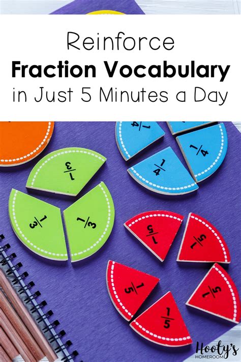 3 Quick Ways To Reinforce Fraction Vocabulary Hootyu0027s Vocabulary Words For Fractions - Vocabulary Words For Fractions