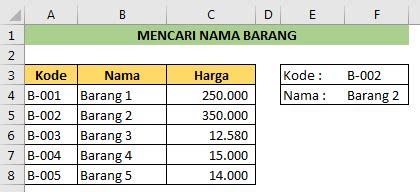 3 rumus excel untuk menampilkan nama barang 【Video mengejutkan】