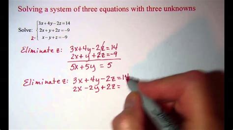 3 Unknowns 3 Equations