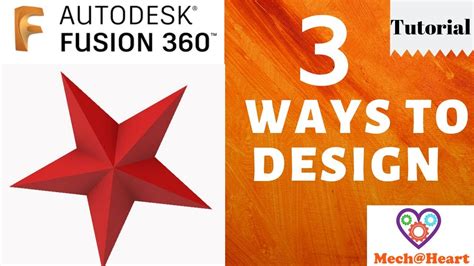 3 ways to design a star in Fusion 360 Tutorials