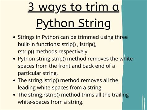 3 ways to trim a String in Python AskPython