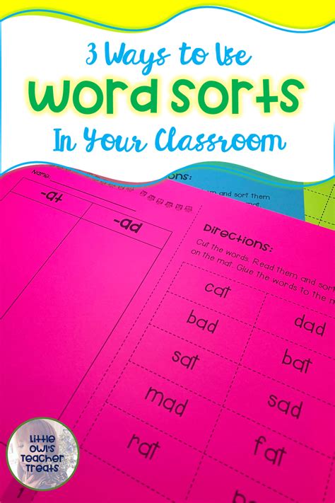 3 Ways To Use Word Sorts In Your First Grade Word Sorts - First Grade Word Sorts