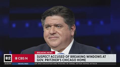 3 windows broken at Gov. Pritzker's Chicago home; person in custody