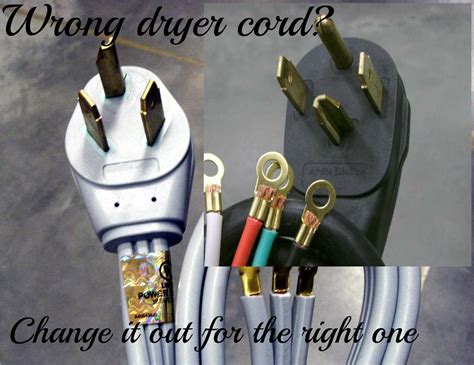 3 wire dryer cord no colors.  Understanding the importance of correct w...