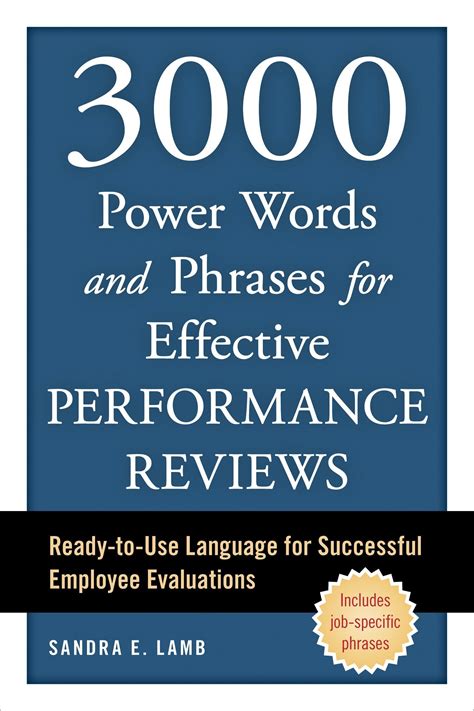 Download 3 000 Power Words Phrases And Sentences For Effective Performance Reviews Ready To Use Language For Successful Employee Evaluations 