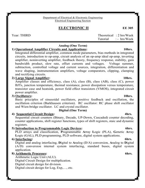 Full Download 3 1 Analog Electronics Ii 