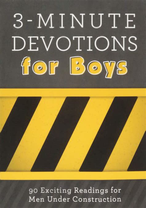 Download 3 Minute Devotions For Boys 90 Exciting Readings For Men Under Construction 