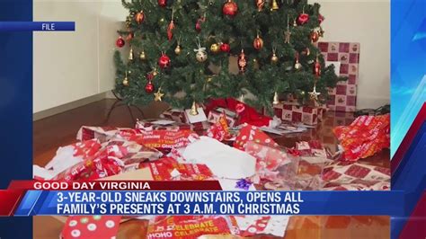 3-year-old sneaks downstairs, opens all family's presents at 3 a.m. Christmas morning