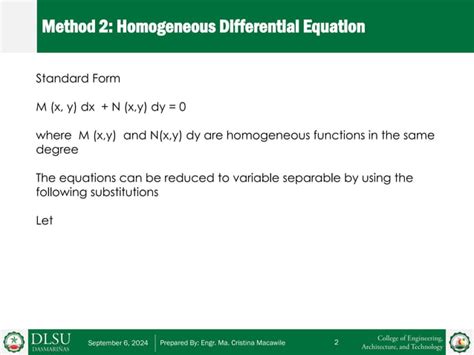 3. Differential Equation Homogeneous Differential Lecture.2024.pptx