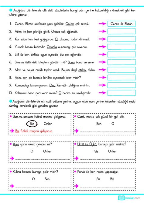 3. Sınıf Günlük Ödevler -1. Dönem 3. Hafta-. 